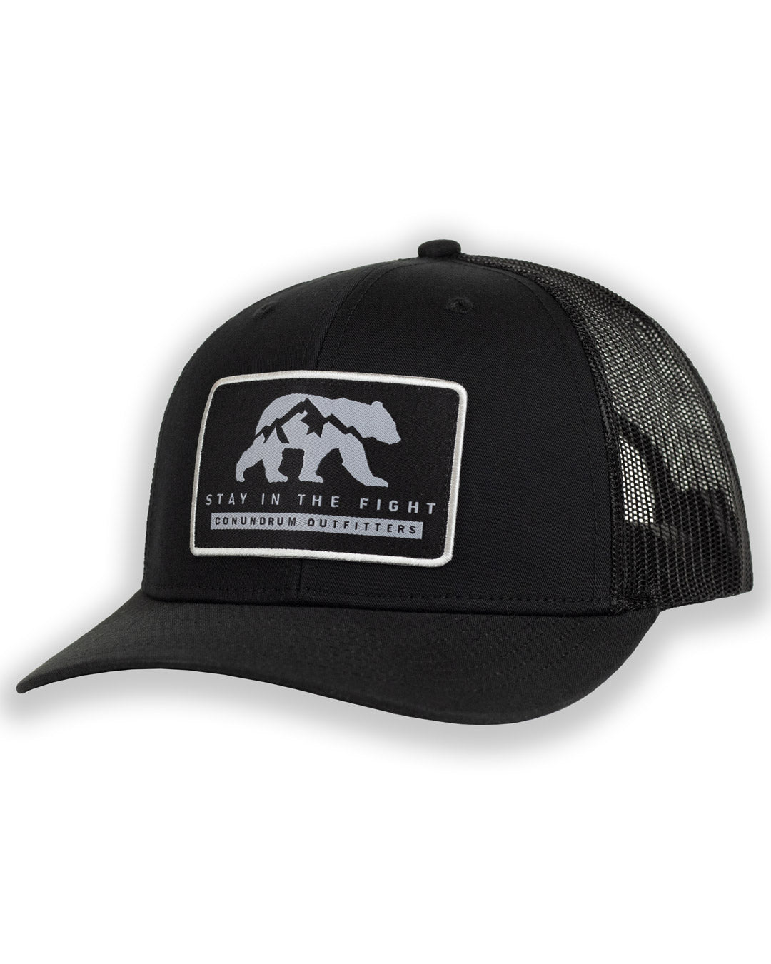 Fight Trucker Hat Black mid profile