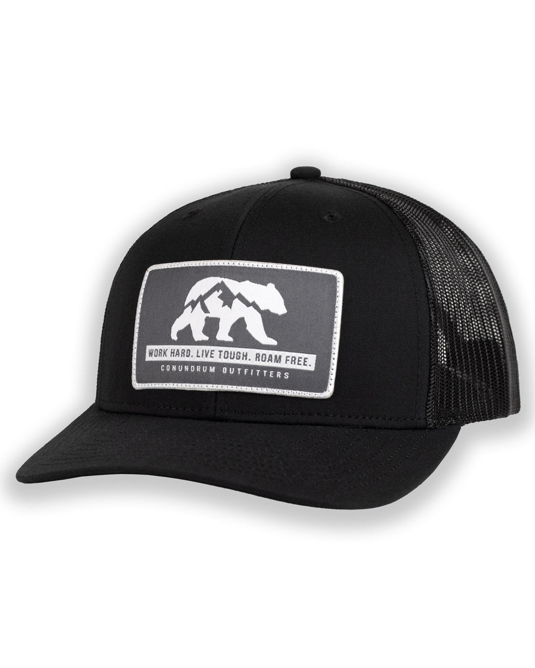 Live Tough Trucker hat - black mid profile